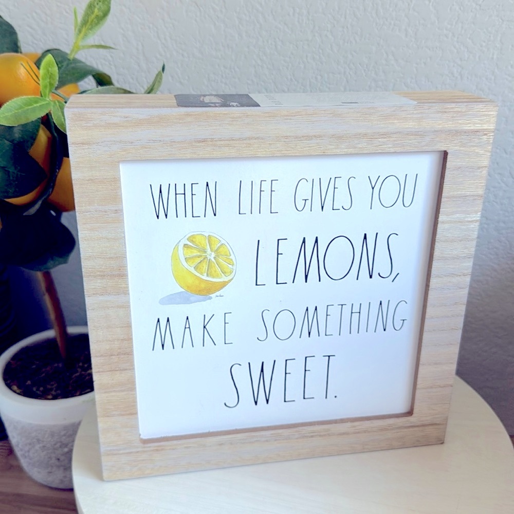 🍋 RAE DUNN WHEN LIFE GIVES YOU LEMONS MODERN FARMHOUSE WOODEN SIGN
